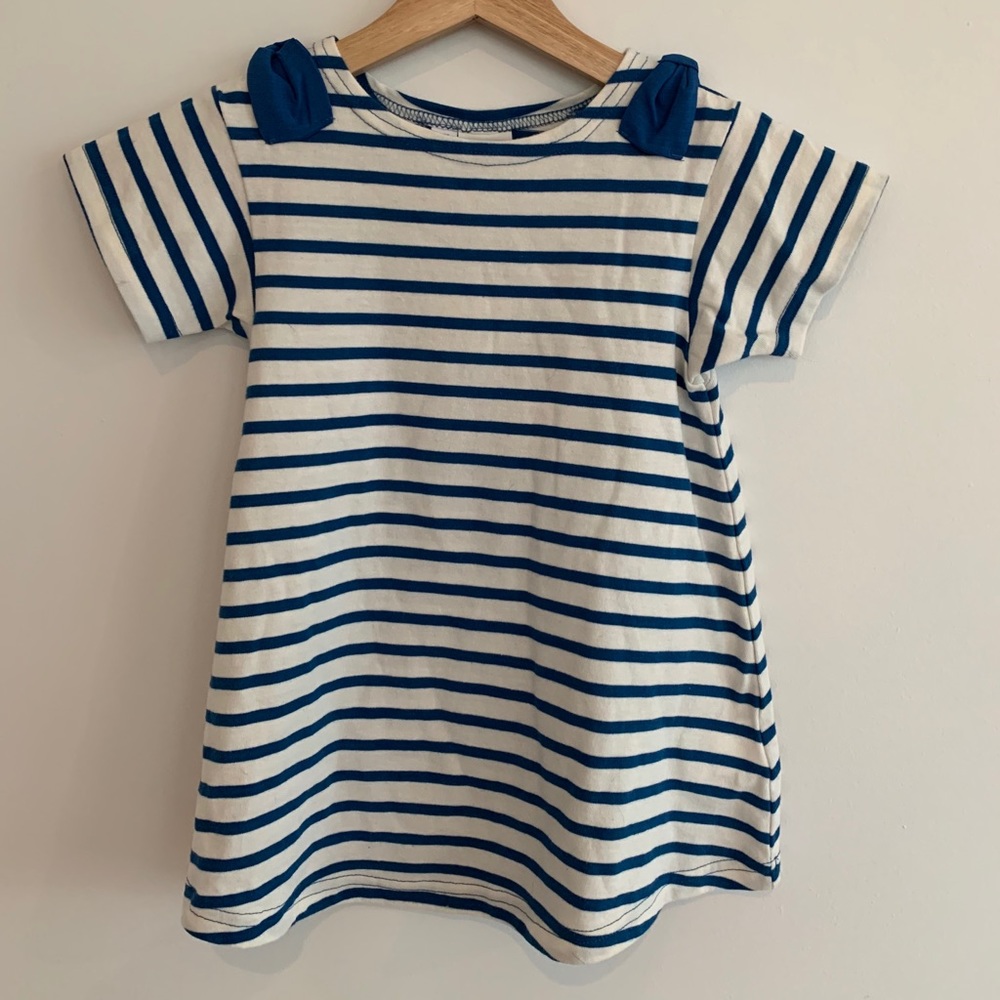 Bitz Kids Striped Blue Dress with Bows